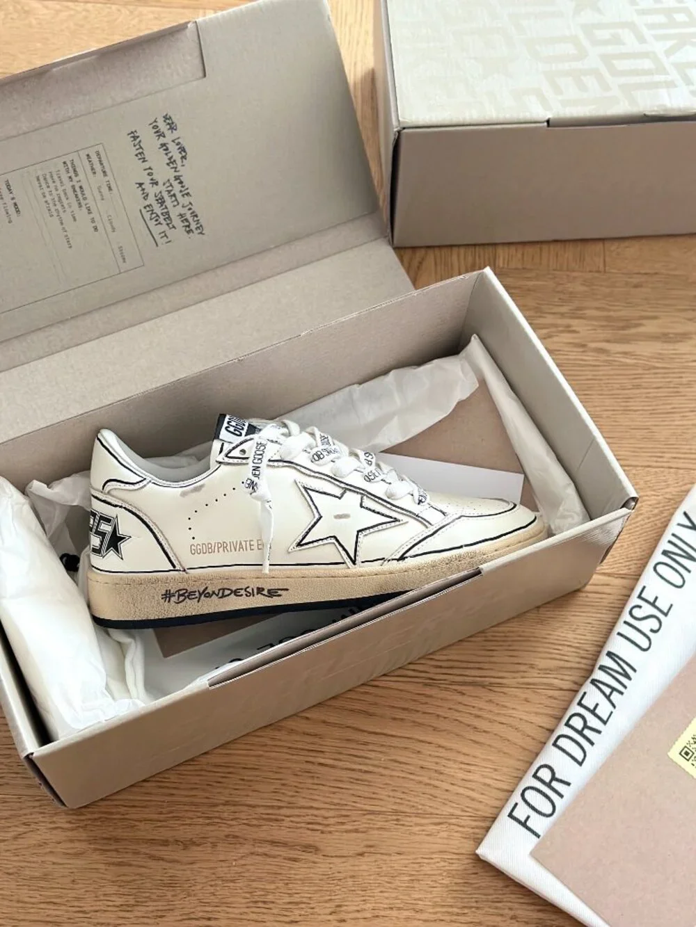 Golden Goose White and Black Women's Sneakers - Picture 7 of 9